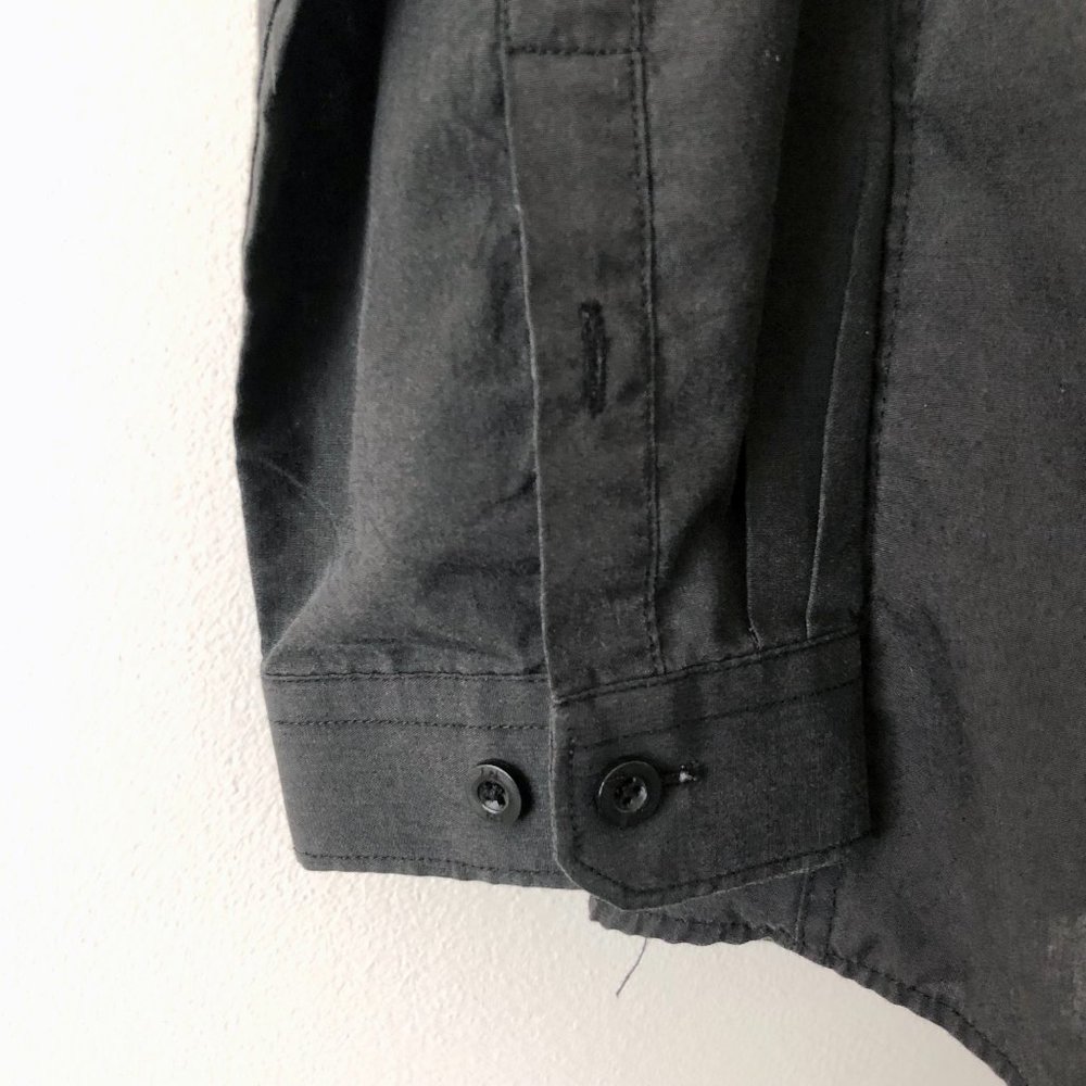 F&F Men’s Black Long Sleeve Button-Down Dress Shirt | Neck 16.5" - Picture 7 of 9